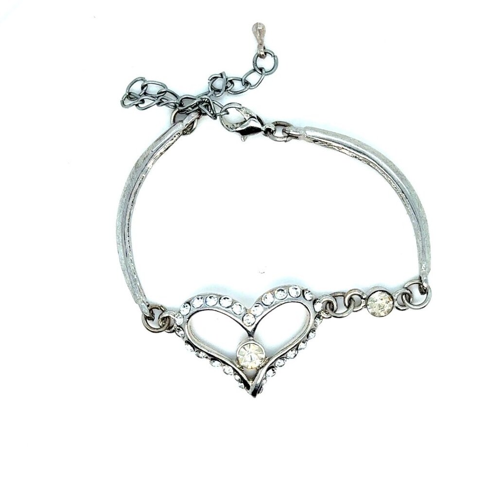 Rhinestones Heart Bracelet (d)
